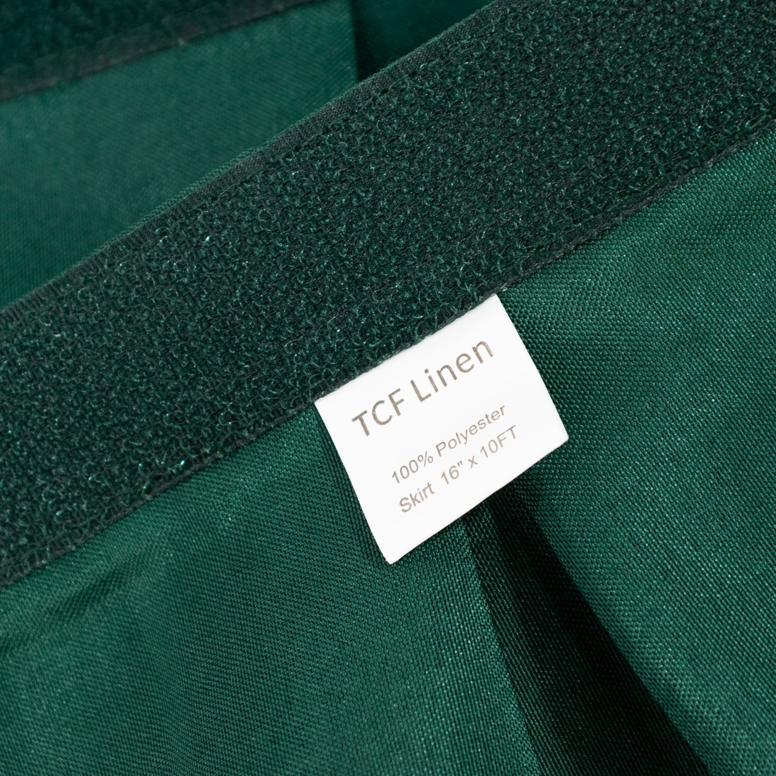 Portable Stage Skirt Hunter Emerald Green Polyester Platform Skirting Cloth for Events, Performances & Wedding Staging - 16"x10ft - Bell Racket Store