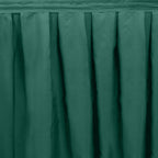 Portable Stage Skirt Hunter Emerald Green Polyester Platform Skirting Cloth for Events, Performances & Wedding Staging - 24"x20ft - Bell Racket Store