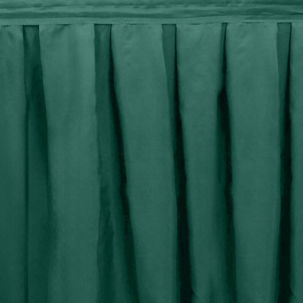 Portable Stage Skirt Hunter Emerald Green Polyester Platform Skirting Cloth for Events, Performances & Wedding Staging - 48"x20ft - Bell Racket Store
