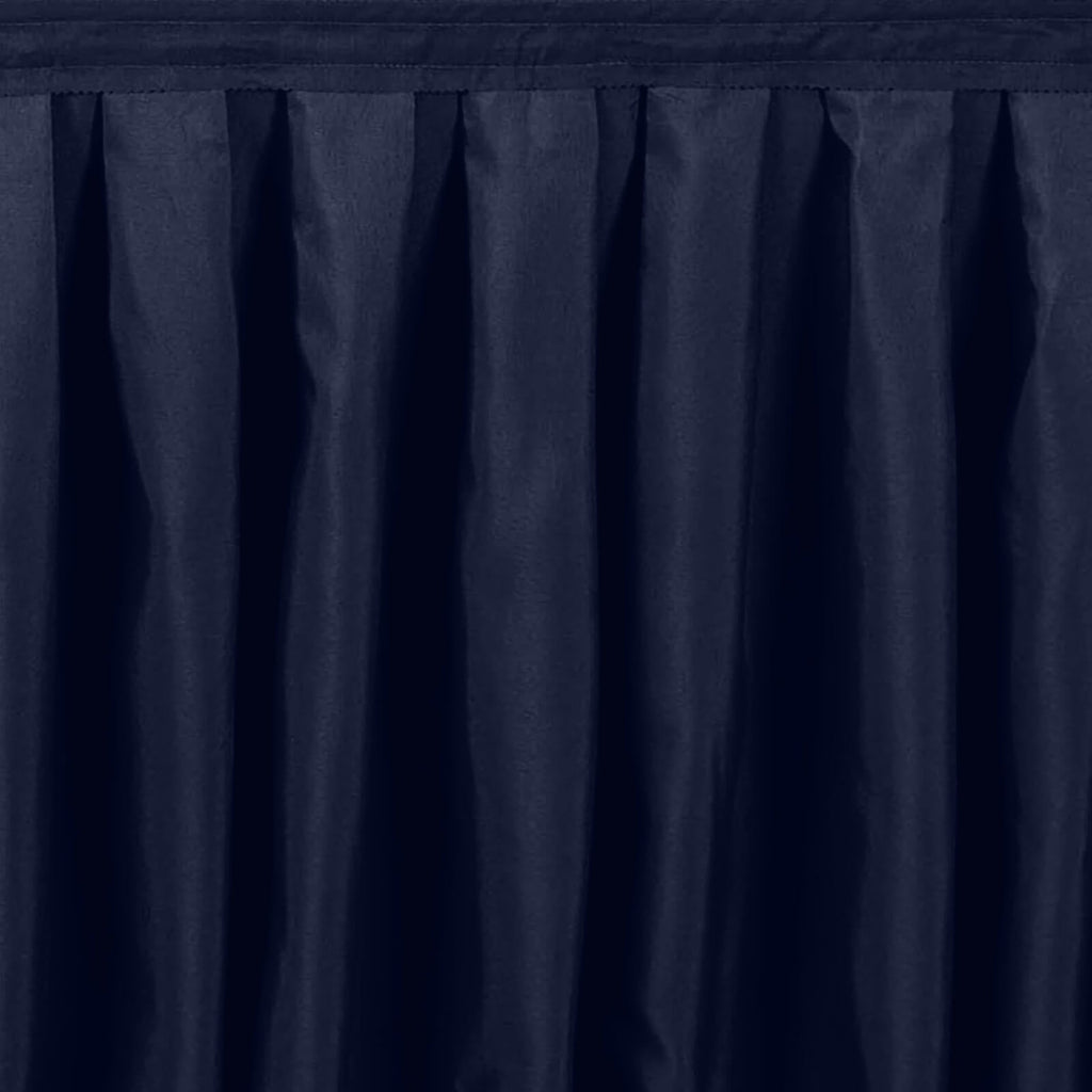 Portable Stage Skirt Navy Blue Polyester Platform Skirting Cloth for Events, Performances & Wedding Staging - 36"x20ft - Bell Racket Store