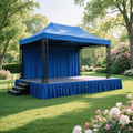 Portable Stage Skirt Royal Blue Polyester Platform Skirting Cloth for Events, Performances & Wedding Staging - 24"x20ft - Bell Racket Store