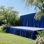 Portable Stage Skirt Royal Blue Polyester Platform Skirting Cloth for Events, Performances & Wedding Staging - 36"x20ft - Bell Racket Store