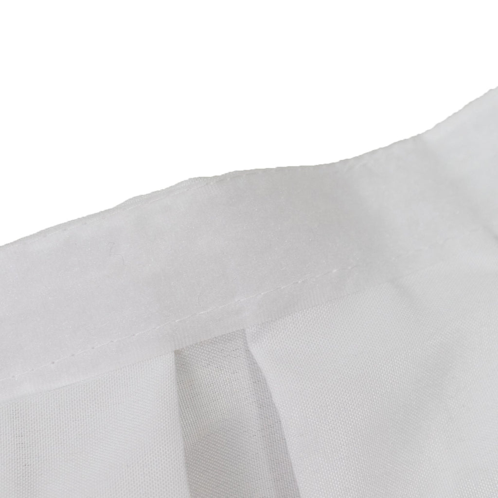 Portable Stage Skirt White Polyester Platform Skirting Cloth for Events, Performances & Wedding Staging - 24"x20ft - Bell Racket Store