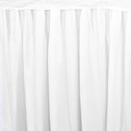 Portable Stage Skirt White Polyester Platform Skirting Cloth for Events, Performances & Wedding Staging - 36"x20ft - Bell Racket Store