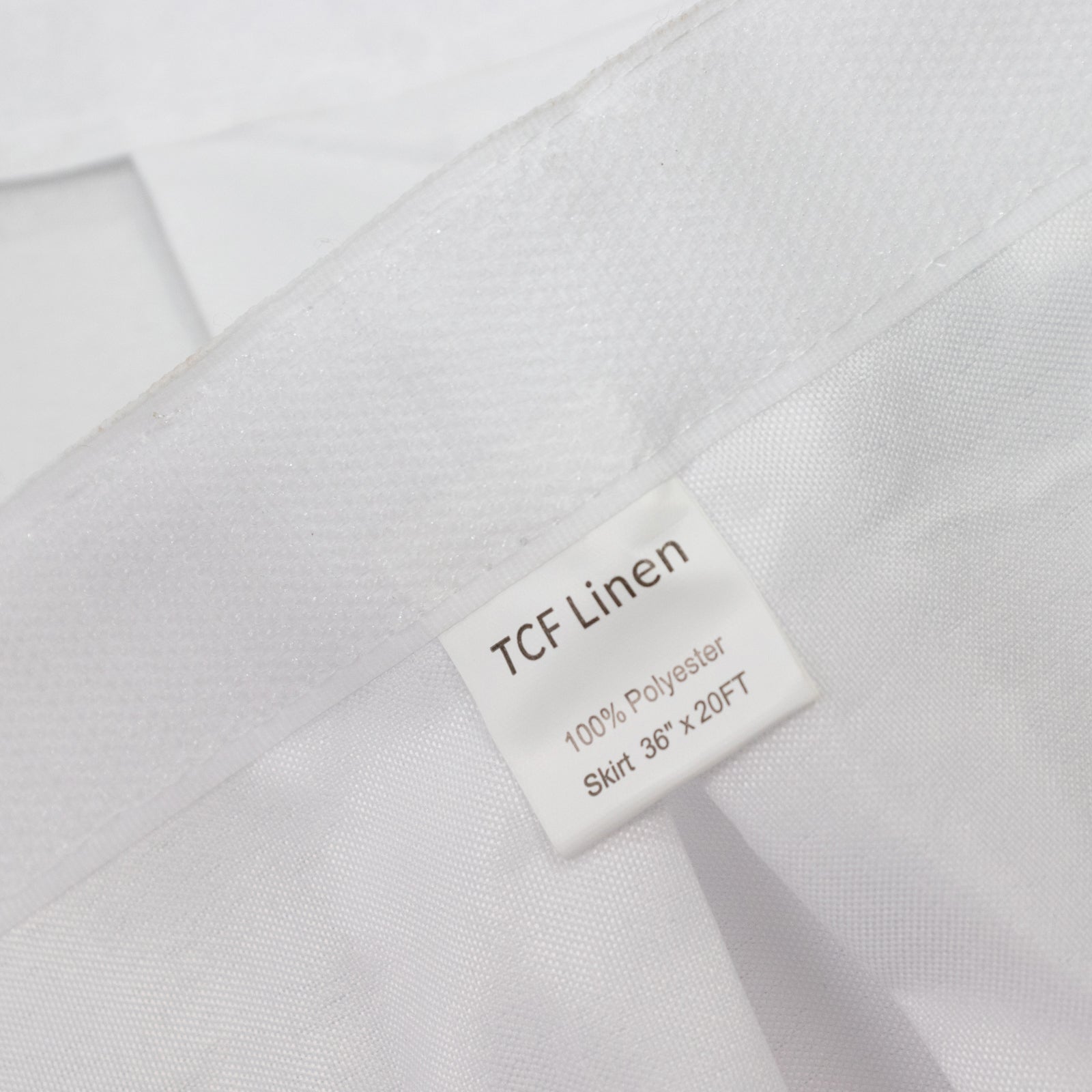 Portable Stage Skirt White Polyester Platform Skirting Cloth for Events, Performances & Wedding Staging - 36"x20ft - Bell Racket Store