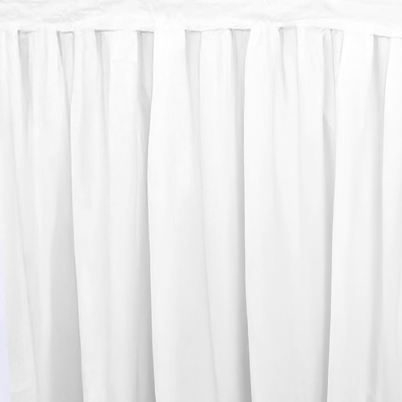 Portable Stage Skirt White Polyester Platform Skirting Cloth for Events, Performances & Wedding Staging - 48"x20ft - Bell Racket Store