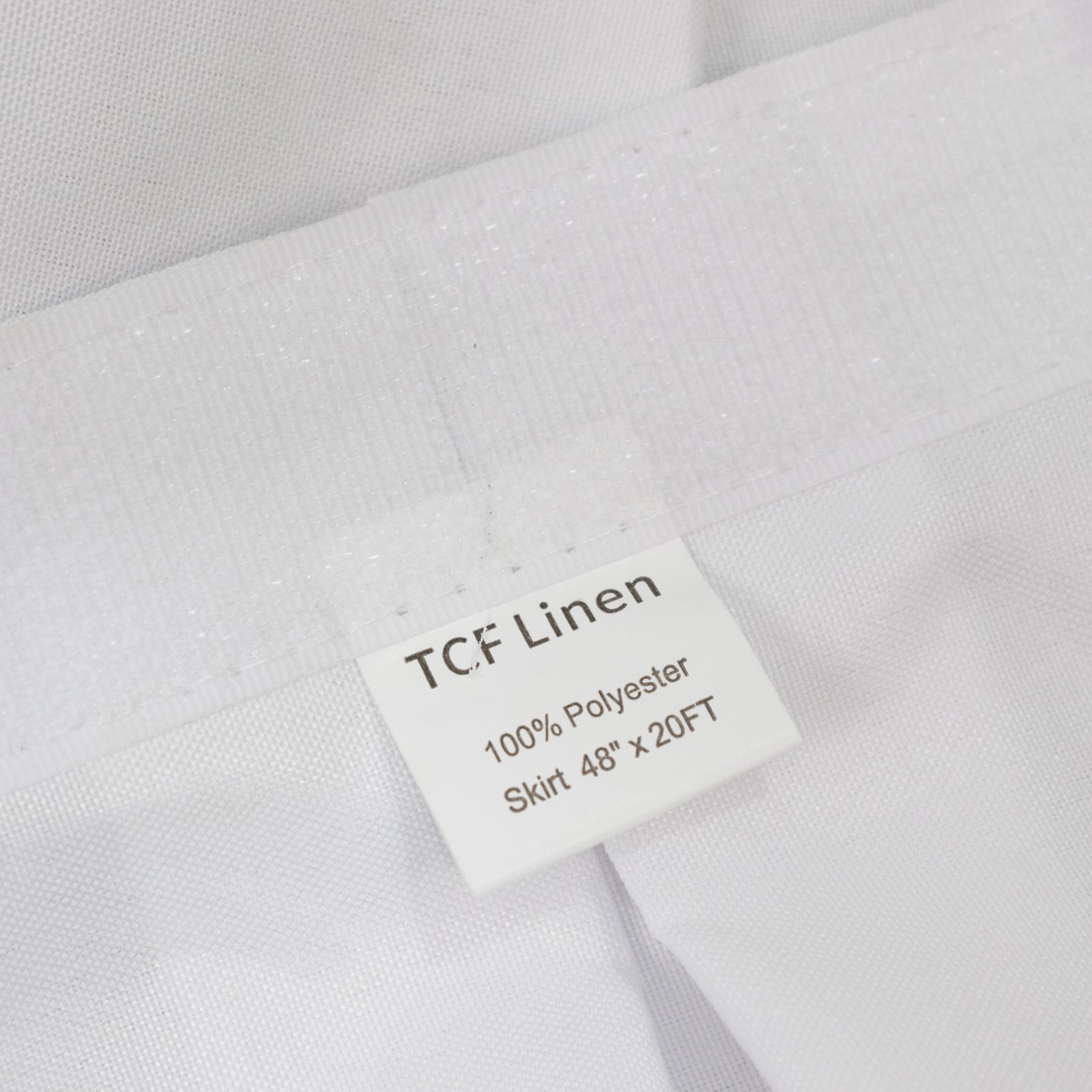 Portable Stage Skirt White Polyester Platform Skirting Cloth for Events, Performances & Wedding Staging - 48"x20ft - Bell Racket Store