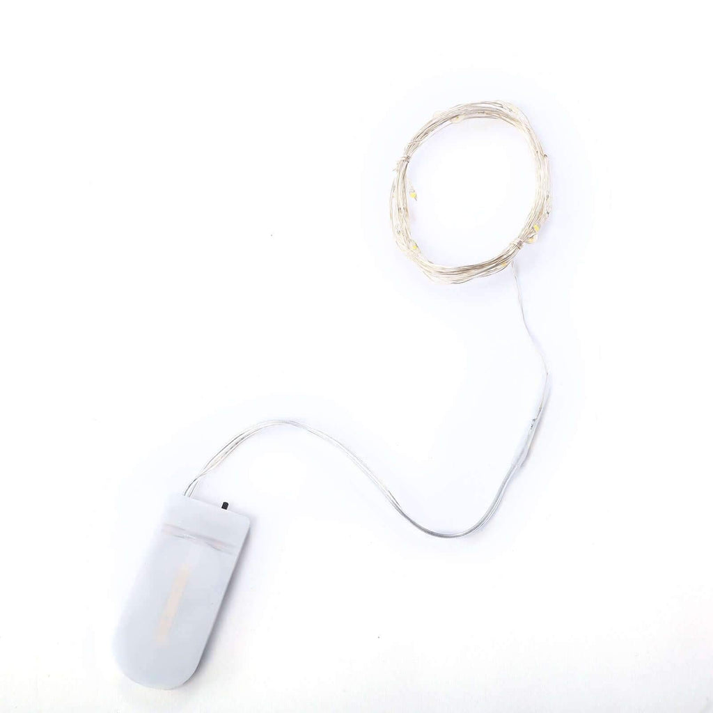 20 LED Micro Fairy String Lights Starry Bright Design Warm White - Battery Operated Party Accent 90"