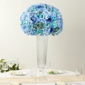 Pre - Arranged Silk Rose Wedding Centerpiece, Blue Artificial Rose Flower Balls Arrangement Table Decor - 20" - Bell Racket Store
