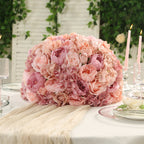 Pre - Arranged Silk Rose Wedding Centerpiece, Blush Artificial Rose Flower Balls Arrangement Table Decor - 20" - Bell Racket Store