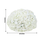 Pre - Arranged Silk Rose Wedding Centerpiece, Ivory Artificial Rose Flower Balls Arrangement Table Decor - 20" - Bell Racket Store