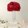 Pre - Arranged Silk Rose Wedding Centerpiece, Red Artificial Rose Flower Balls Arrangement Table Decor - 20" - Bell Racket Store