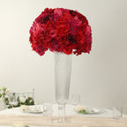Pre - Arranged Silk Rose Wedding Centerpiece, Red Artificial Rose Flower Balls Arrangement Table Decor - 20" - Bell Racket Store