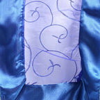 Satin Organza 14"x108" Table Runner Royal Blue Embroidered Design - Sheer & Stylish for Luxurious Table Settings
