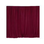 2 Pack Burgundy Scuba Polyester Event Curtain Drapes, Durable Flame Resistant Backdrop Event Panels Wrinkle Free with Rod Pockets - 10ftx10ft