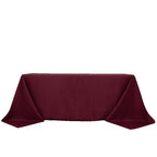 Premium Polyester 90"x132" Rectangle Tablecloth Burgundy - Seamless 220GSM Stain-Resistant Table Cover
