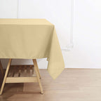 Polyester Square 70"x70" Tablecloth Champagne - Wrinkle-Resistant & Durable Table Cover