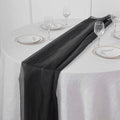 Chiffon 6ft Table Runner Black - Chic Flowy & Lightweight Table Decor