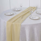 Chiffon 6ft Table Runner Champagne - Flowy & Lightweight Table Decor