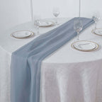 Chiffon 6ft Table Runner Dusty Blue - Flowy & Lightweight Table Decor
