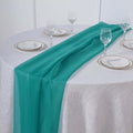 Chiffon 6ft Table Runner Turquoise - Flowy & Lightweight Table Decor