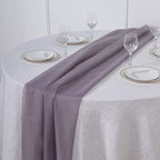 Chiffon 6ft Table Runner Violet Amethyst - Flowy & Lightweight Table Decor