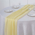 Chiffon 6ft Table Runner Yellow - Flowy & Lightweight Table Decor