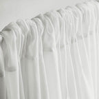 2 Pack White Sheer Chiffon Event Curtain Drapes, Durable Flame Resistant Organza Backdrop Event Panels With Rod Pockets - 10ftx10ft