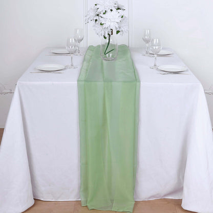 Chiffon 6ft Table Runner Sage Green - Flowy & Lightweight Table Decor