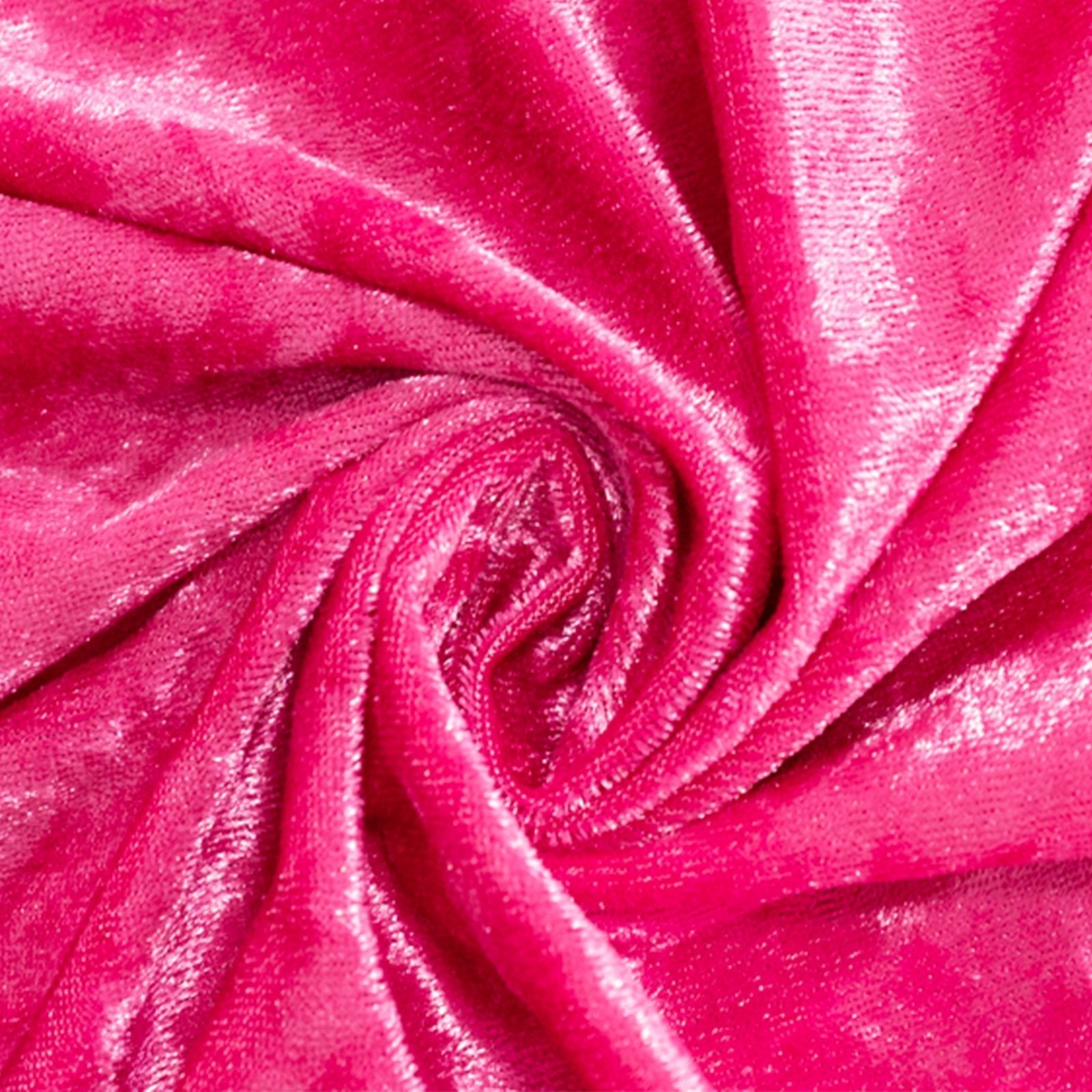 Premium Crushed Velvet 120" Round Tablecloth Fuchsia - Reusable Soft & Stylish Seamless Table Cover - Bell Racket Store