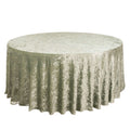 Premium Crushed Velvet 120" Round Tablecloth Sage Green - Reusable Soft & Stylish Seamless Table Cover - Bell Racket Store
