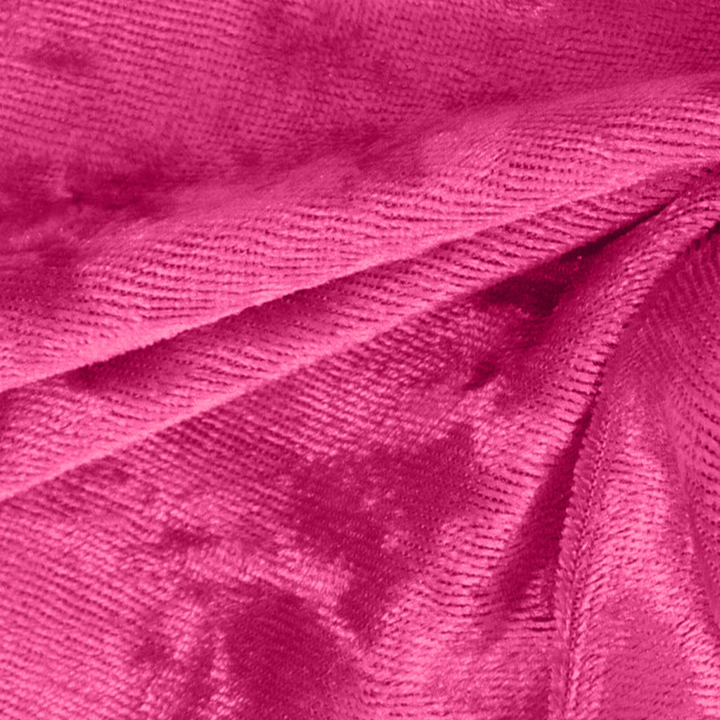Premium Crushed Velvet 12"x108" Table Runner Fuchsia - Soft & Wrinkle - Resistant Table Linen - Bell Racket Store