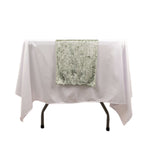 Premium Crushed Velvet 12"x108" Table Runner Sage Green - Soft & Wrinkle - Resistant Table Linen - Bell Racket Store
