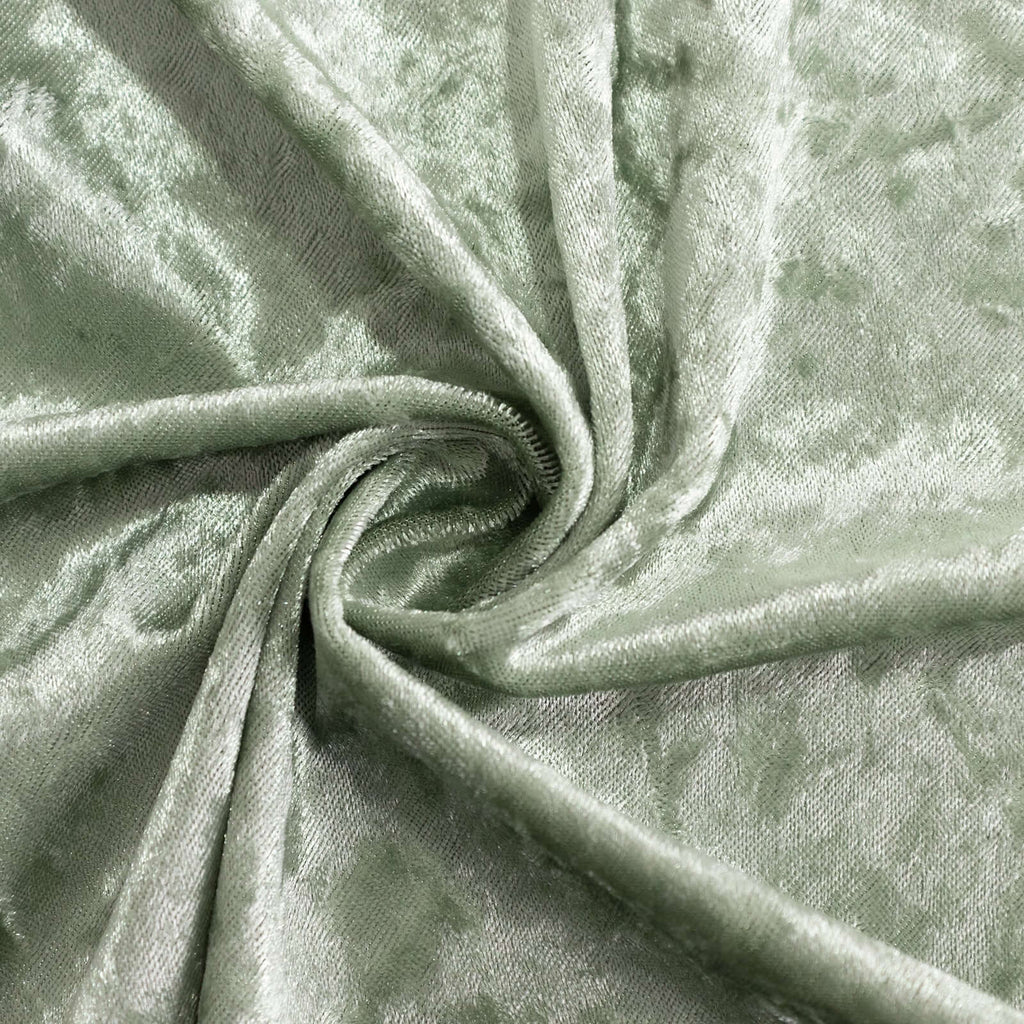 Premium Crushed Velvet 60"x102" Rectangle Tablecloth Sage Green - Reusable Soft Table Cover - Bell Racket Store