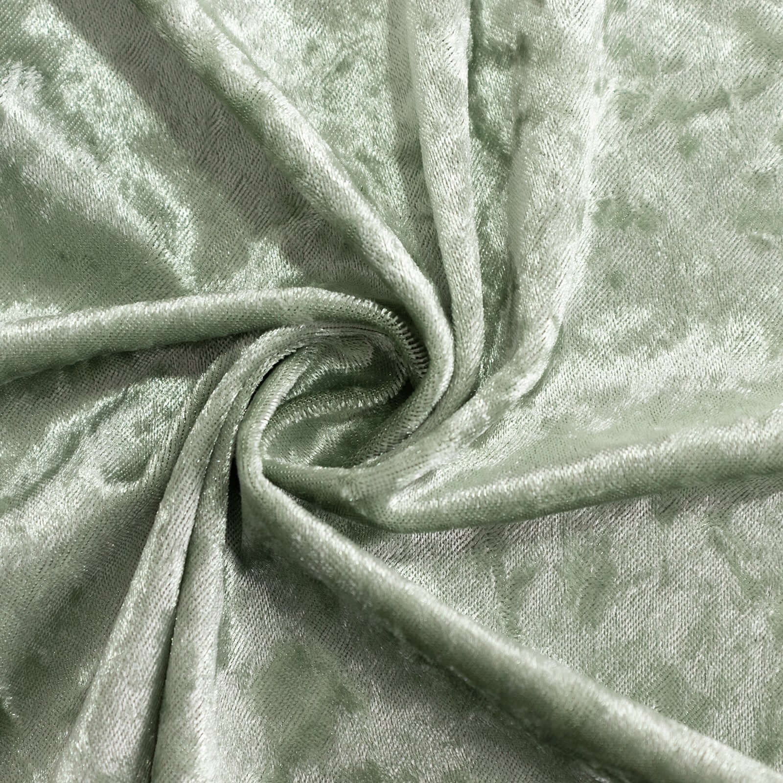 Premium Crushed Velvet 60"x102" Rectangle Tablecloth Sage Green - Reusable Soft Table Cover - Bell Racket Store