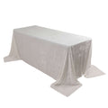 Premium Crushed Velvet 90"x132" Rectangle Tablecloth White - Reusable Soft & Graceful Seamless Table Cover - Bell Racket Store
