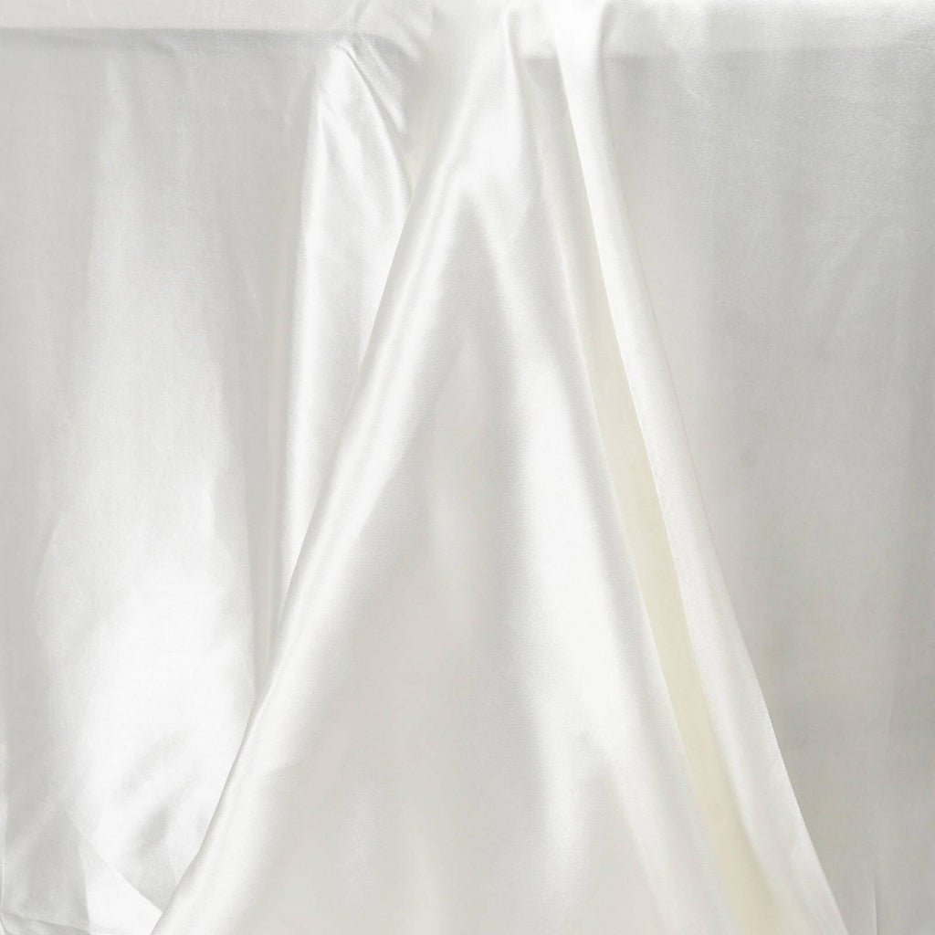 Satin Rectangular 90"x156" Tablecloth Ivory - Seamless Table Cover