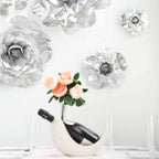 2 Pack 24" Large Silver Real Touch Artificial Foam DIY Craft Roses