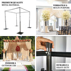 10ft 4-Post DIY Photography Backdrop Stand, Wedding Arch Canopy Tent