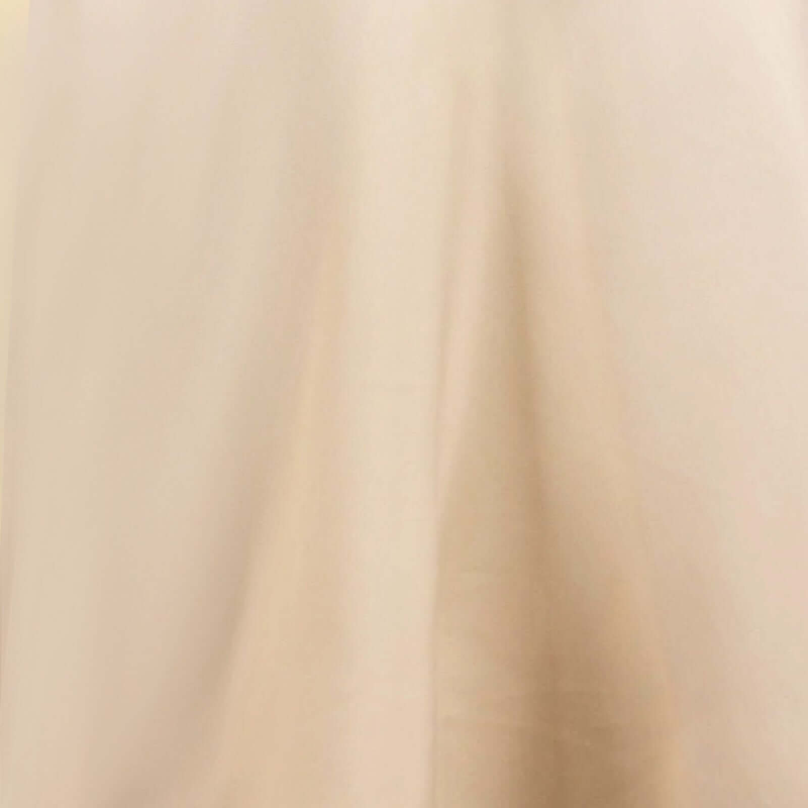 Premium Polyester 108" Round Tablecloth Beige - Wrinkle - Resistant 220GSM Table Cover - Bell Racket Store