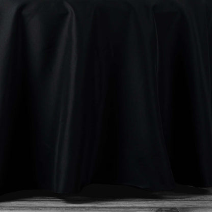 Premium Polyester 108" Round Tablecloth Black - Wrinkle - Resistant 220GSM Table Cover for Weddings & Events - NestOCart