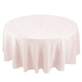 Premium Polyester 108" Round Tablecloth Blush - Wrinkle - Resistant 220GSM Table Cover - Bell Racket Store