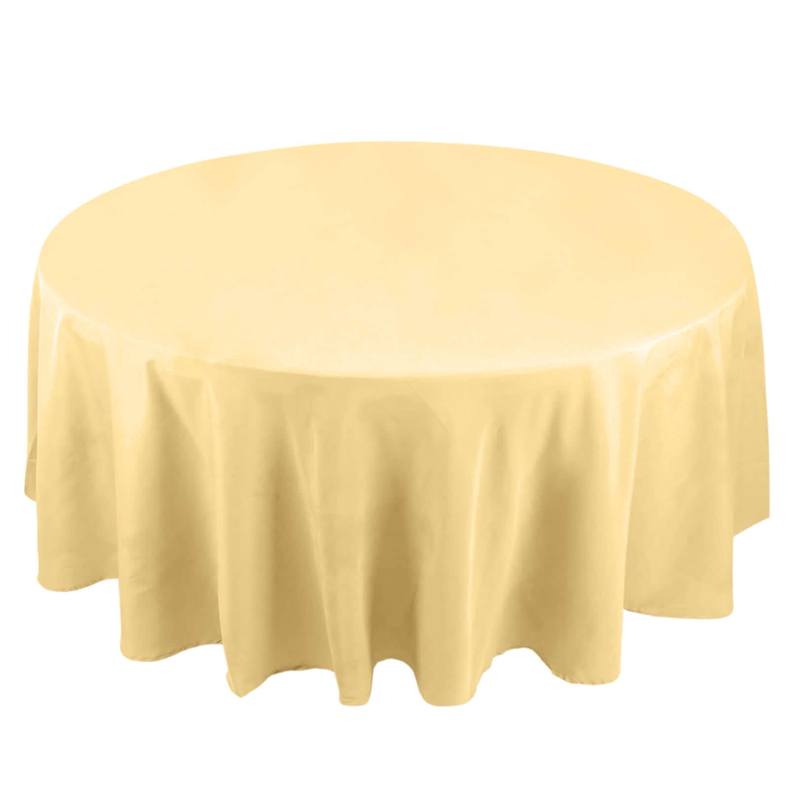 Premium Polyester 108" Round Tablecloth Champagne - Wrinkle-Resistant 220GSM Table Cover