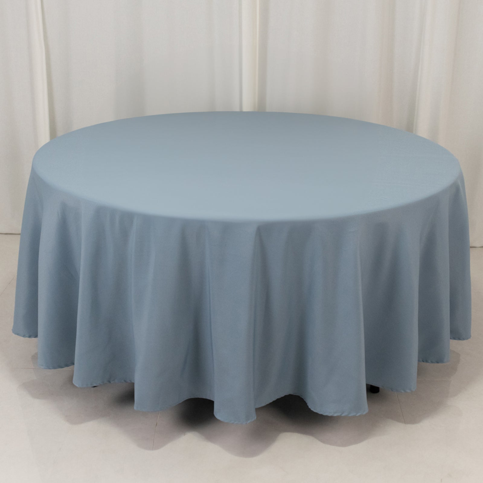 Premium Polyester 108" Round Tablecloth Dusty Blue - Wrinkle - Resistant 220GSM Table Cover - Bell Racket Store