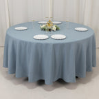 Premium Polyester 108" Round Tablecloth Dusty Blue - Wrinkle - Resistant 220GSM Table Cover - Bell Racket Store