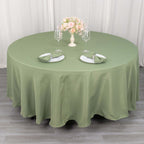Premium Polyester 108" Round Tablecloth Dusty Sage Green - Wrinkle - Resistant 220GSM Table Cover - Bell Racket Store