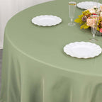 Premium Polyester 108" Round Tablecloth Dusty Sage Green - Wrinkle - Resistant 220GSM Table Cover - Bell Racket Store