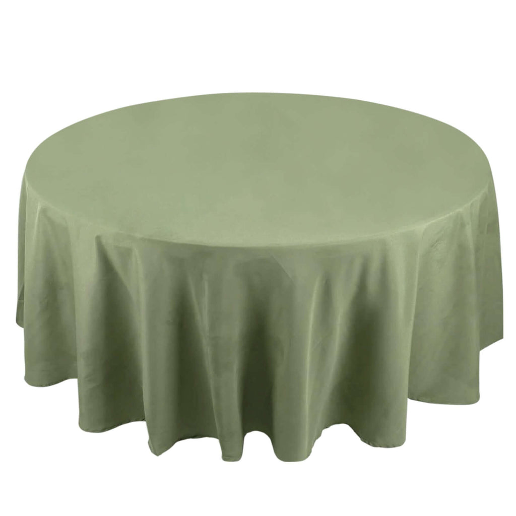 Premium Polyester 108" Round Tablecloth Dusty Sage Green - Wrinkle - Resistant 220GSM Table Cover - Bell Racket Store