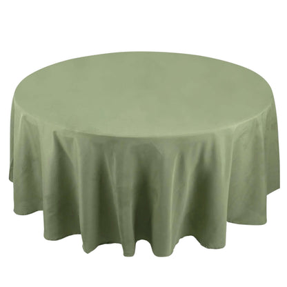 Premium Polyester 108" Round Tablecloth Dusty Sage Green - Wrinkle - Resistant 220GSM Table Cover - Bell Racket Store
