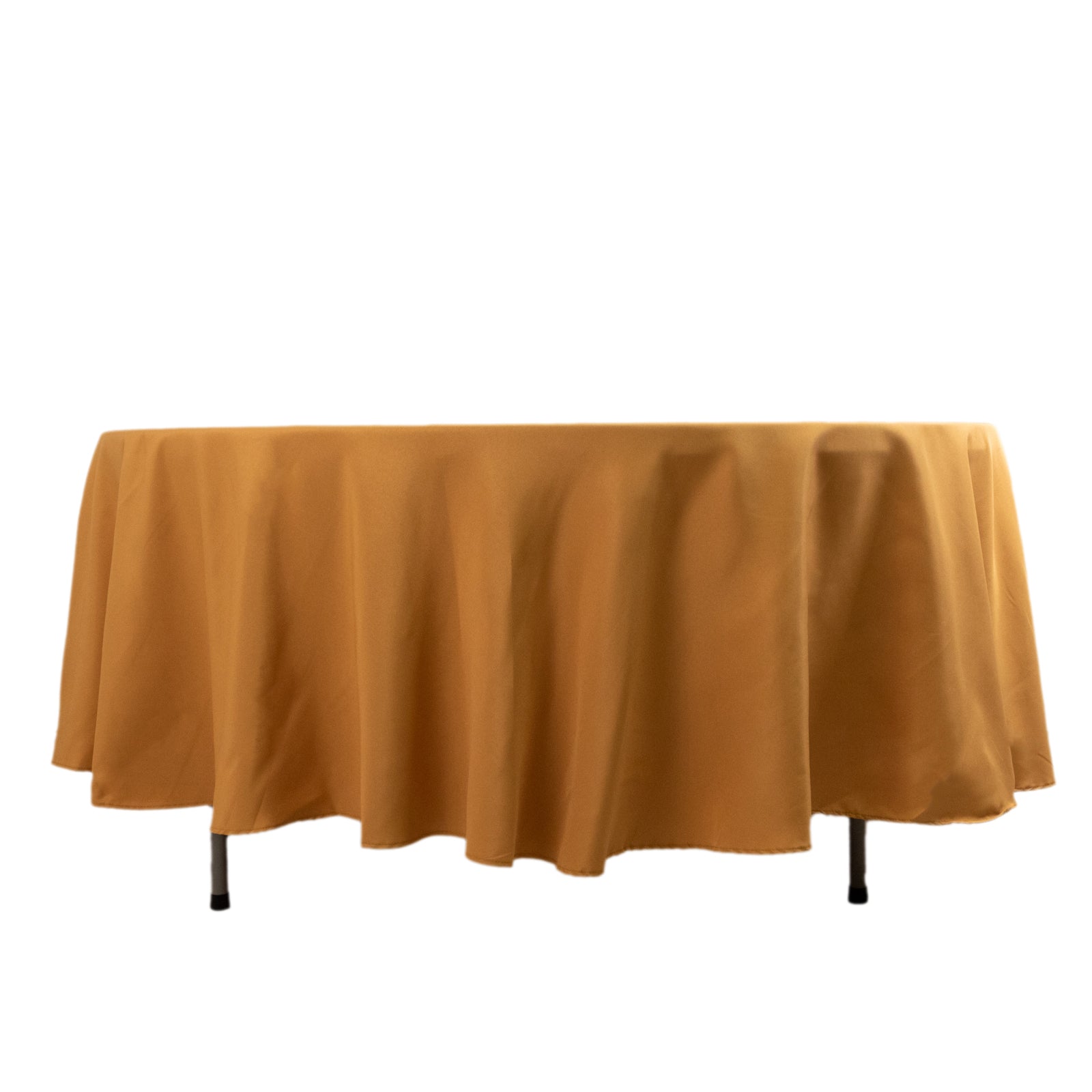 Premium Polyester 108" Round Tablecloth Gold - Wrinkle - Resistant 220GSM Table Cover for Weddings & Events - Bell Racket Store